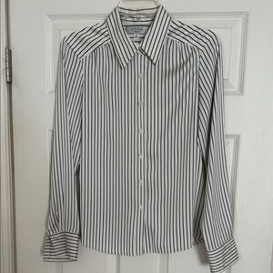 Kasper Women's Blouse with Black Stripes